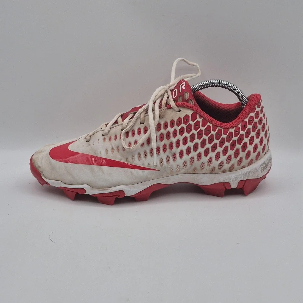 Nike Vapor‎ Fastflex Football Cleats Shoes Mens Size 10 White Red A07945-116